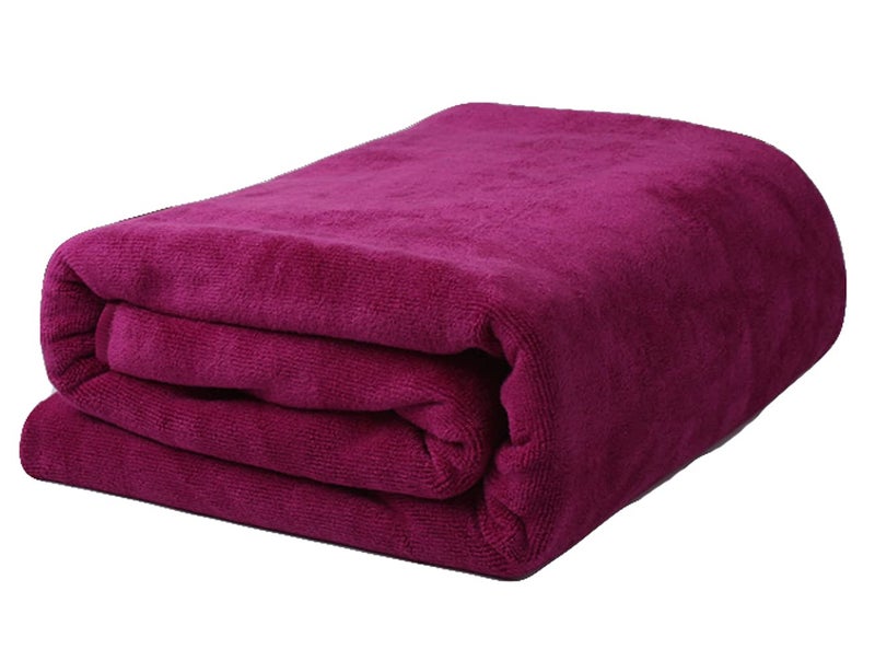 MYLSMPLE Microfiber Luxury Bath Sheet Extra Large Bath Towel Fast Drying Beach Towel (36 Inch X 72 Inch, Purple) - Image 1